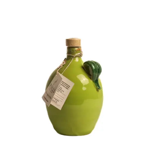 Amphore artisanale vert olive